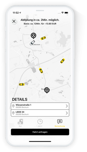 Main Taxi Taris Bestell App Smartphone